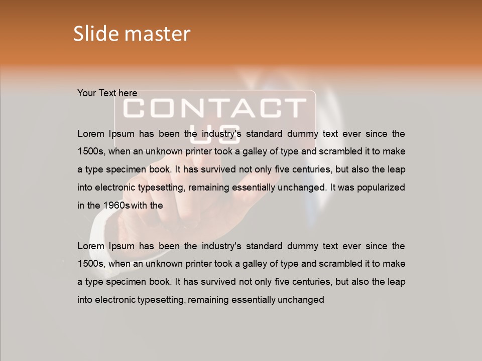 Finger Email Post PowerPoint Template