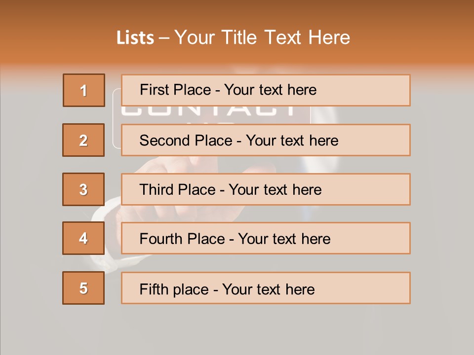 Finger Email Post PowerPoint Template