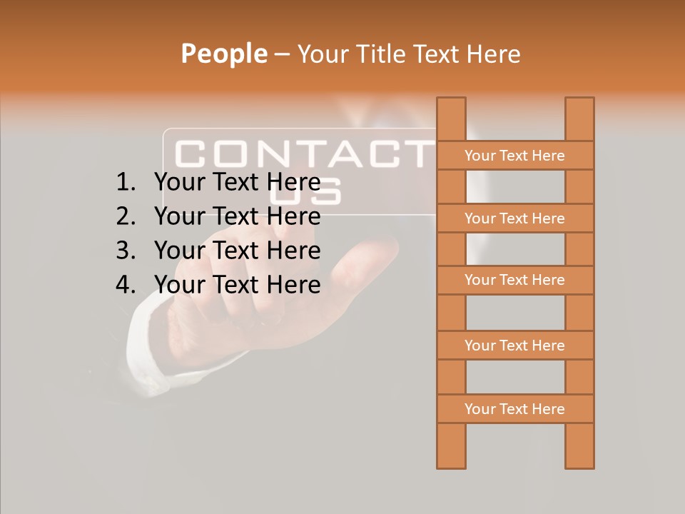 Finger Email Post PowerPoint Template