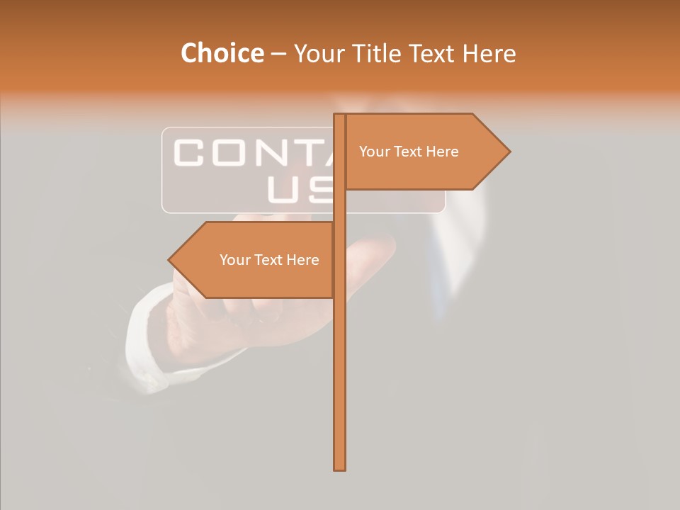 Finger Email Post PowerPoint Template
