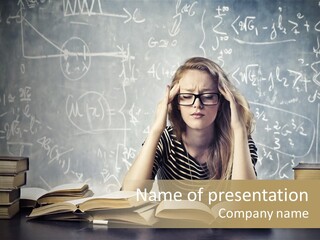 Bore Glasses Unhappy PowerPoint Template