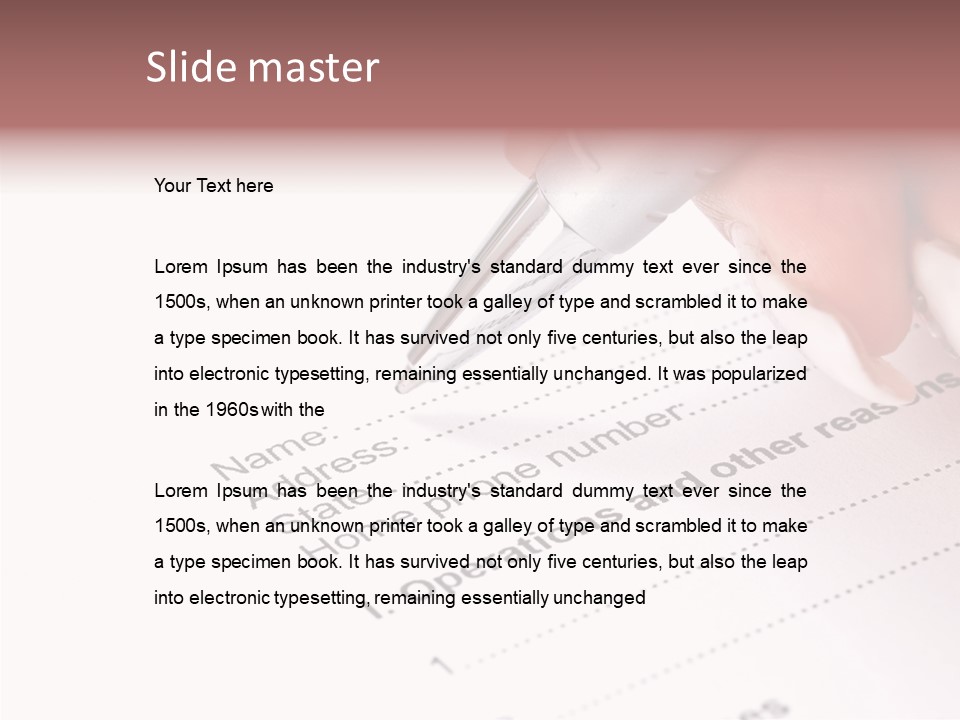 Data Form Occupation PowerPoint Template