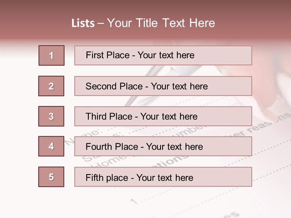 Data Form Occupation PowerPoint Template