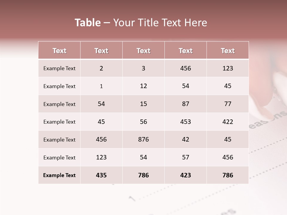 Data Form Occupation PowerPoint Template