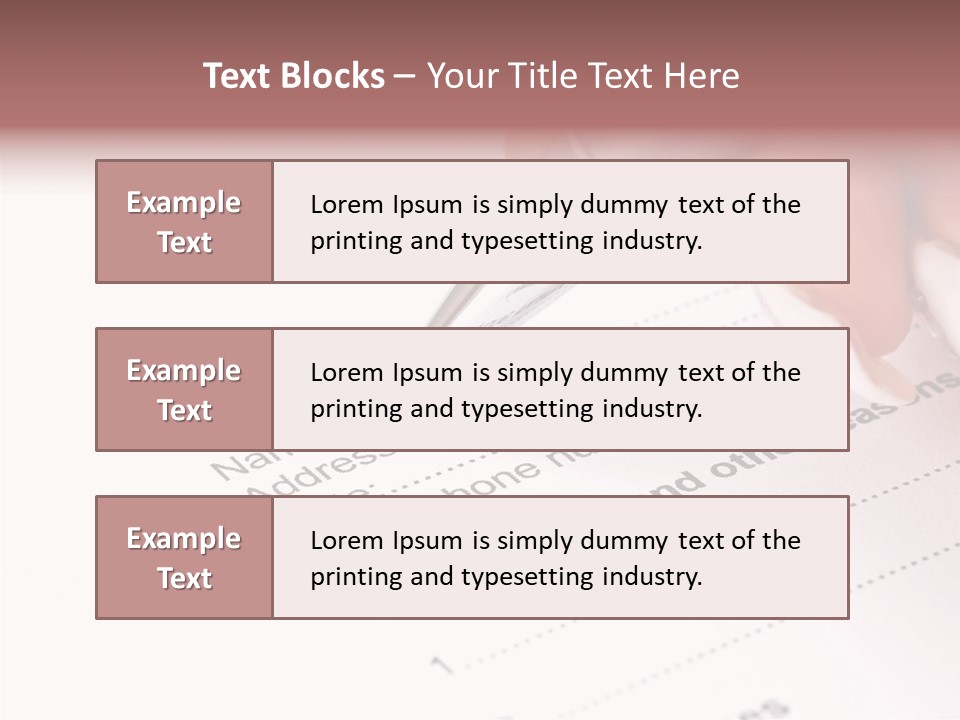 Data Form Occupation PowerPoint Template