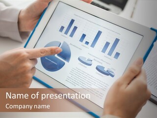 Finger Female Touchpad PowerPoint Template