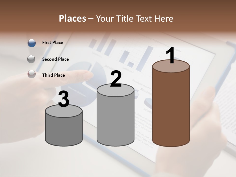 Finger Female Touchpad PowerPoint Template