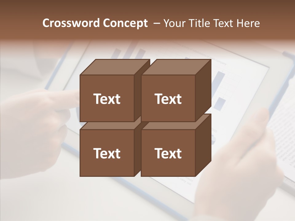 Finger Female Touchpad PowerPoint Template