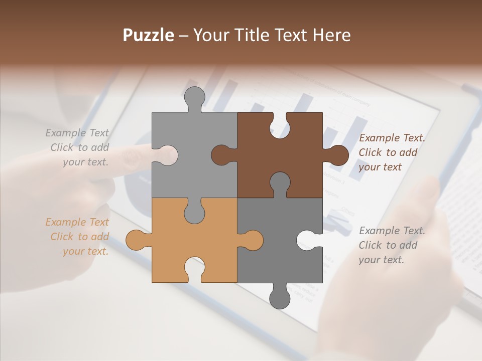 Finger Female Touchpad PowerPoint Template