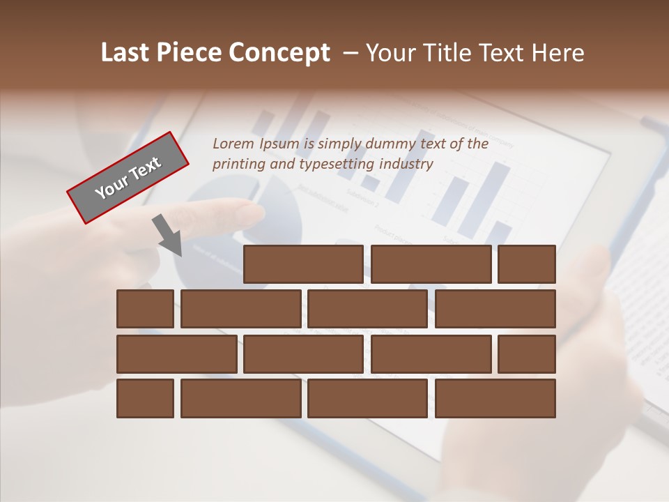 Finger Female Touchpad PowerPoint Template