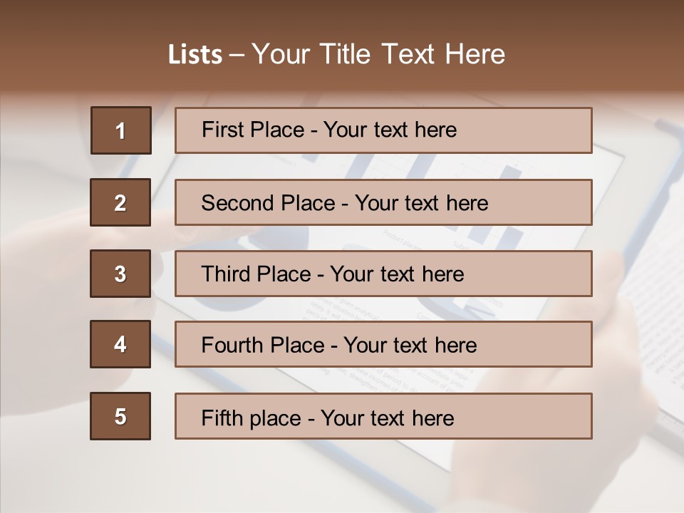 Finger Female Touchpad PowerPoint Template