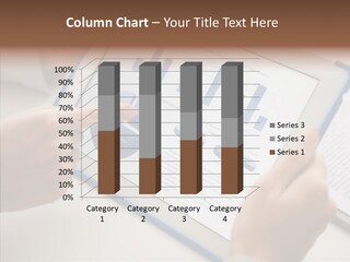 Finger Female Touchpad PowerPoint Template