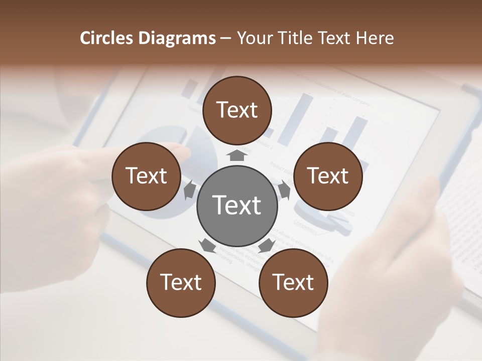 Finger Female Touchpad PowerPoint Template