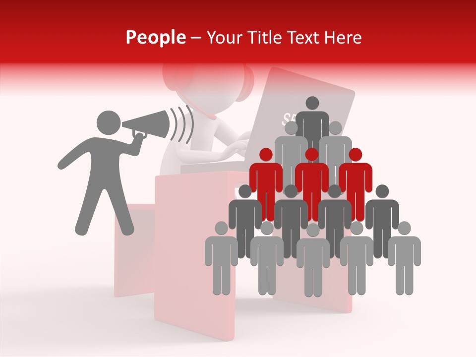 Operator White Isolated PowerPoint Template