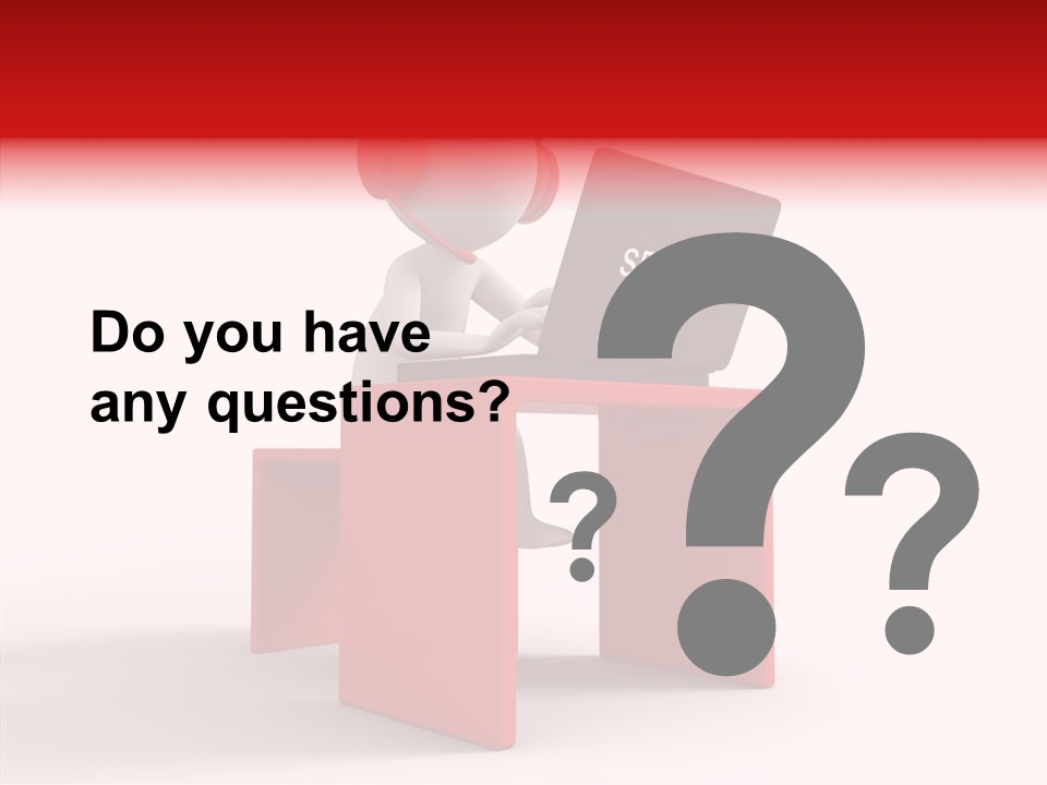 Operator White Isolated PowerPoint Template