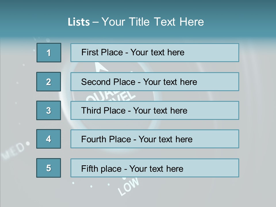 Button Low Level PowerPoint Template