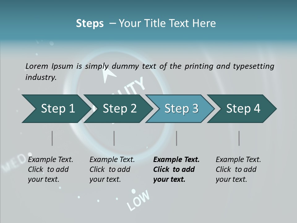 Button Low Level PowerPoint Template