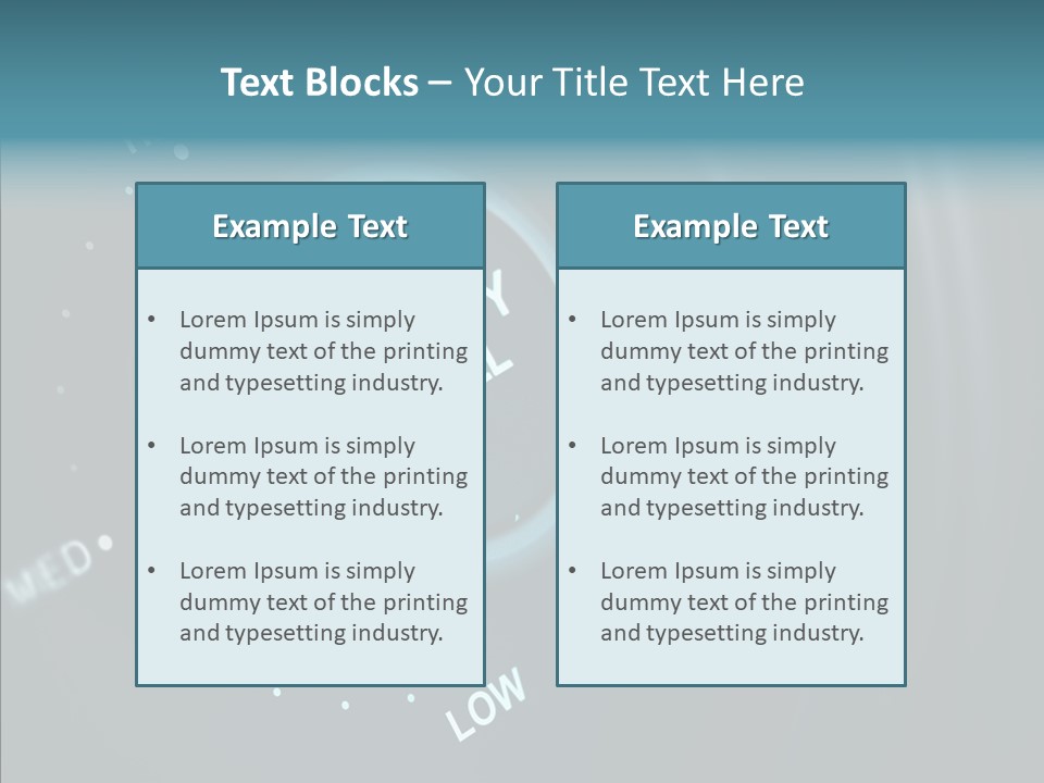 Button Low Level PowerPoint Template