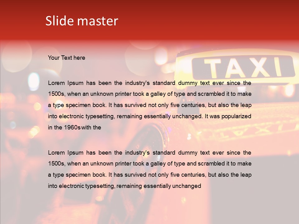 Contemporary Sign Defocused PowerPoint Template