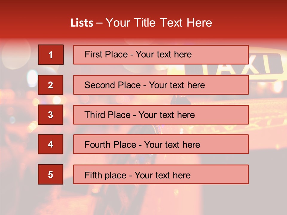 Contemporary Sign Defocused PowerPoint Template