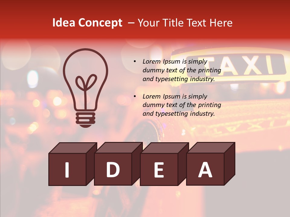 Contemporary Sign Defocused PowerPoint Template