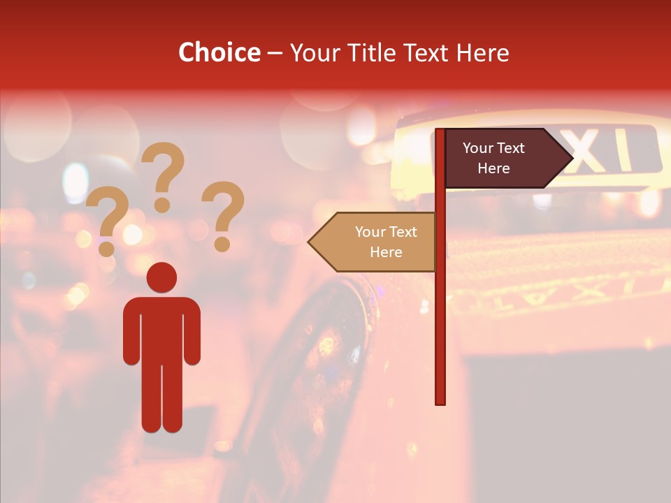 Contemporary Sign Defocused PowerPoint Template