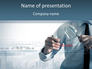 Businessman Optical See PowerPoint Template