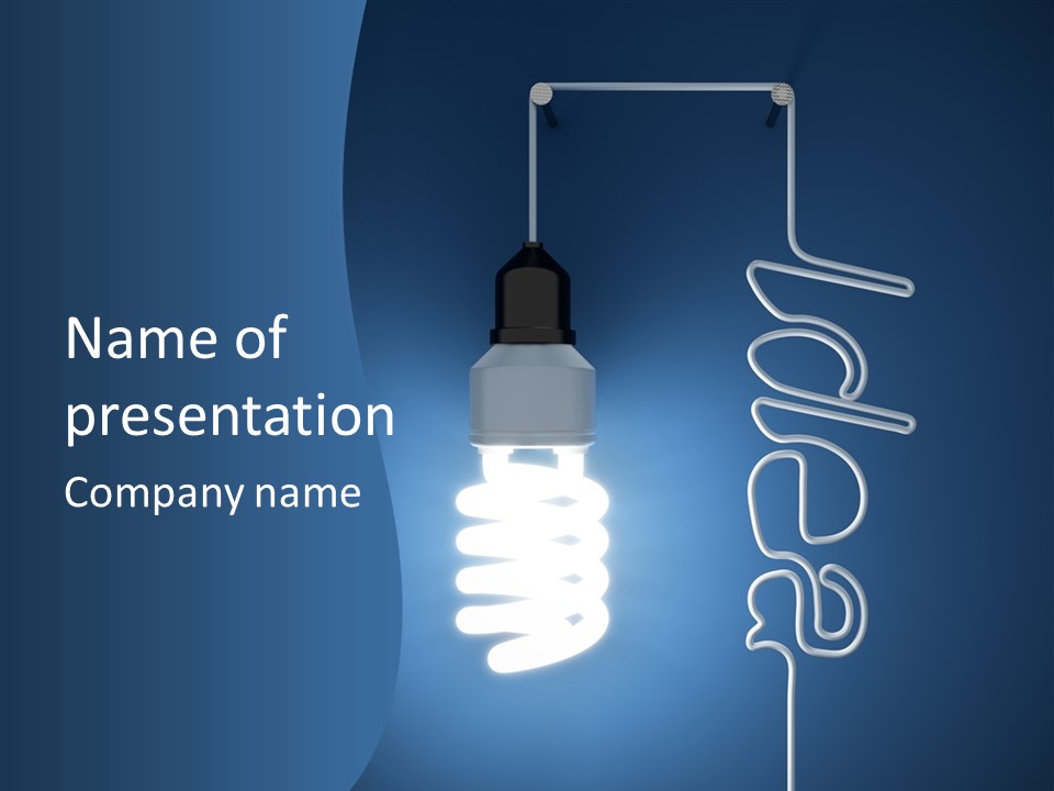 Shiny Blue Energy PowerPoint Template