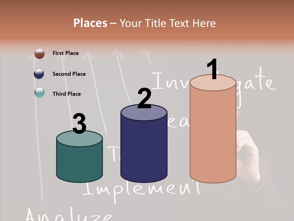 Businessman Finger Implement PowerPoint Template