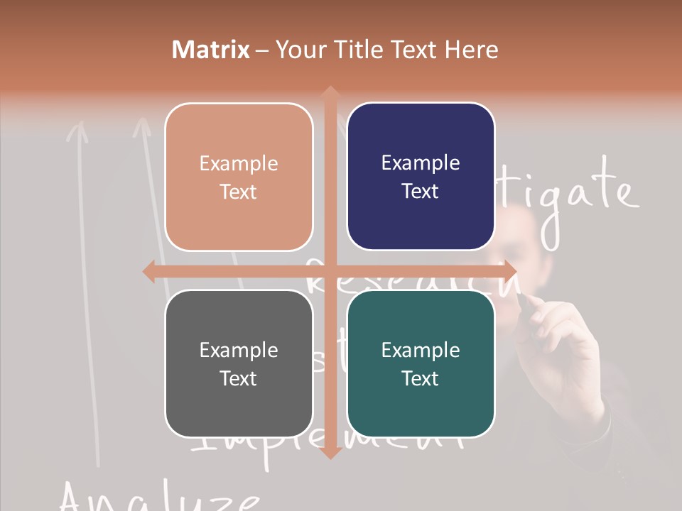 Businessman Finger Implement PowerPoint Template