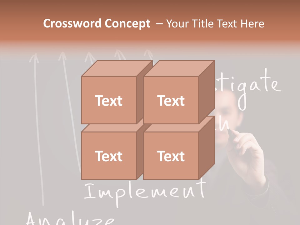 Businessman Finger Implement PowerPoint Template