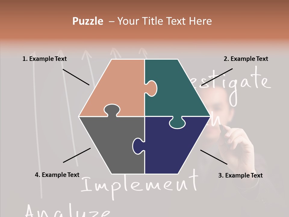 Businessman Finger Implement PowerPoint Template