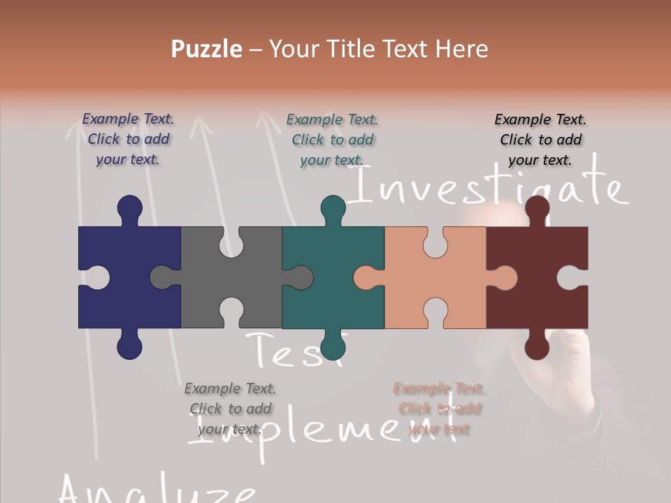 Businessman Finger Implement PowerPoint Template