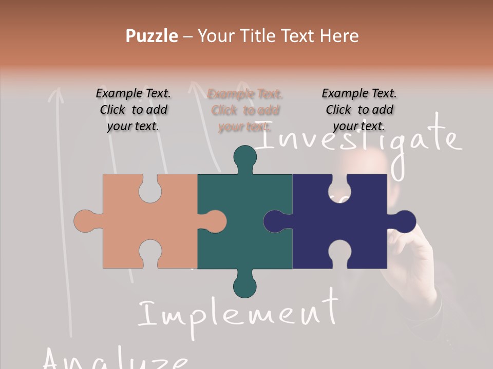 Businessman Finger Implement PowerPoint Template