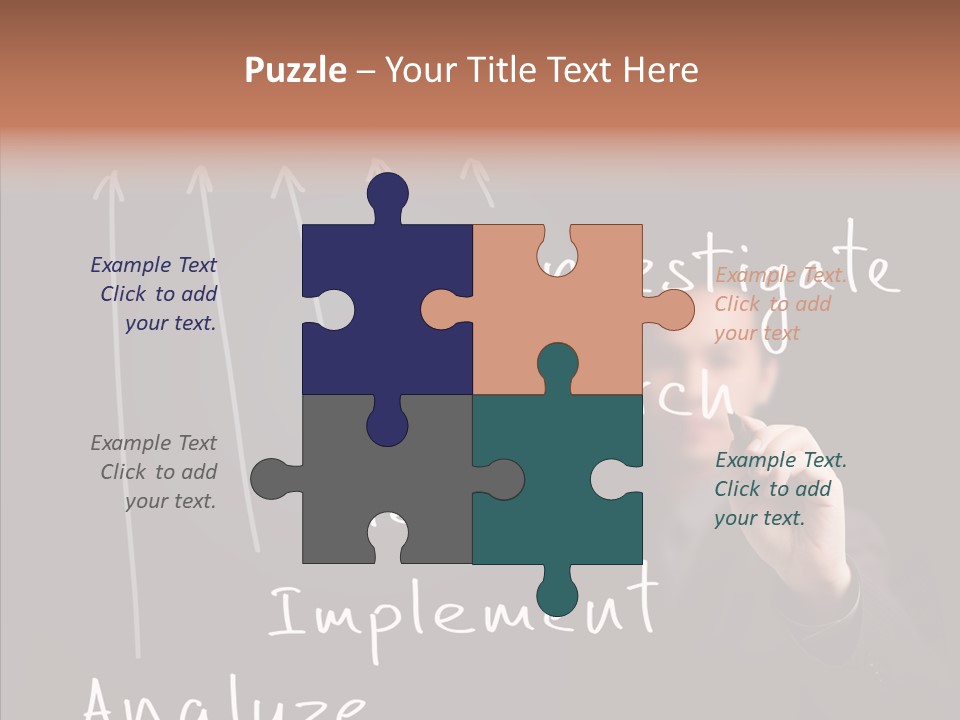 Businessman Finger Implement PowerPoint Template