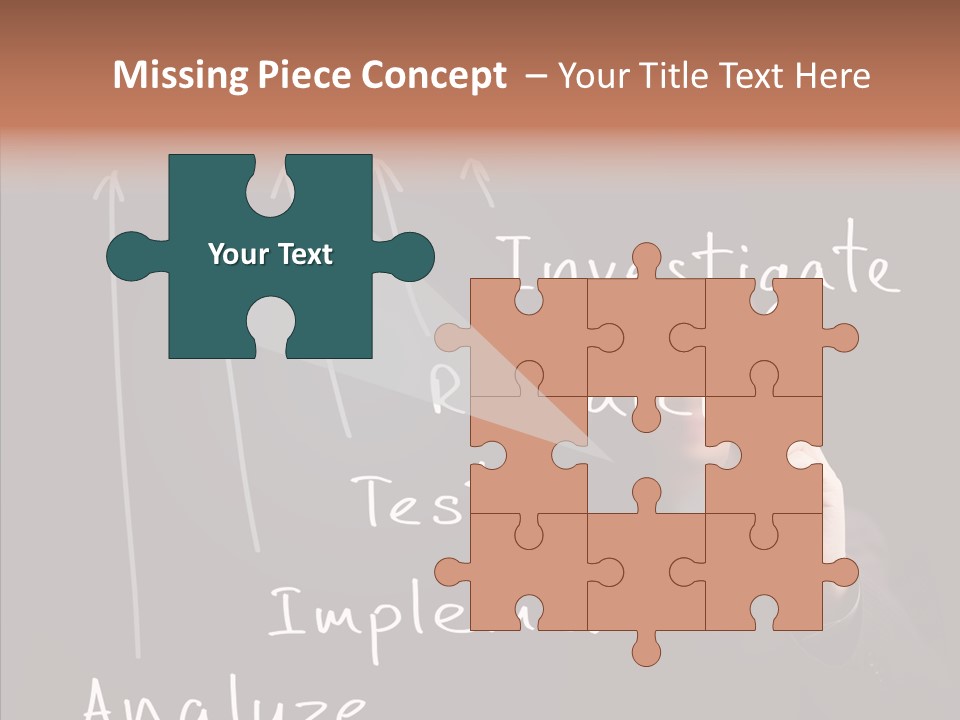 Businessman Finger Implement PowerPoint Template