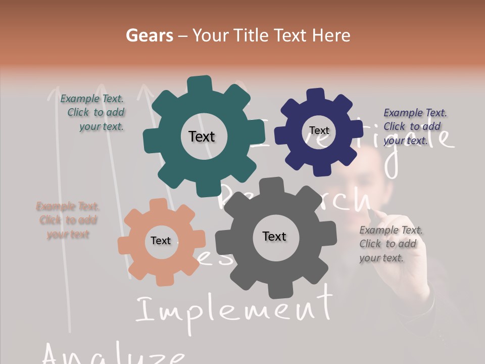 Businessman Finger Implement PowerPoint Template