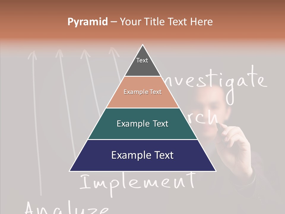 Businessman Finger Implement PowerPoint Template