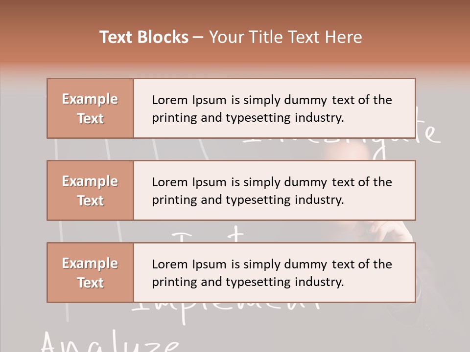 Businessman Finger Implement PowerPoint Template