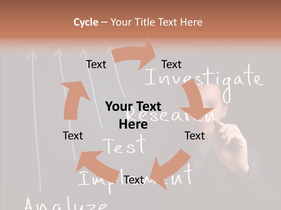 Businessman Finger Implement PowerPoint Template