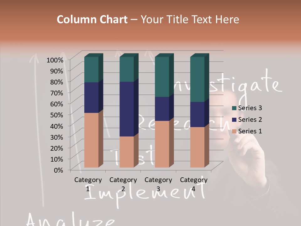 Businessman Finger Implement PowerPoint Template