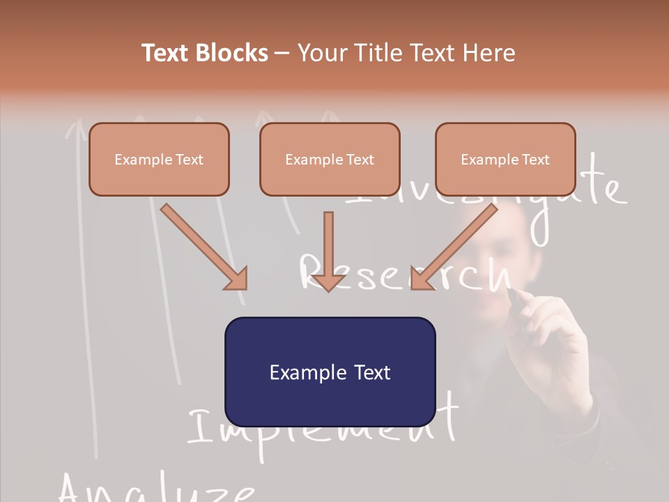 Businessman Finger Implement PowerPoint Template