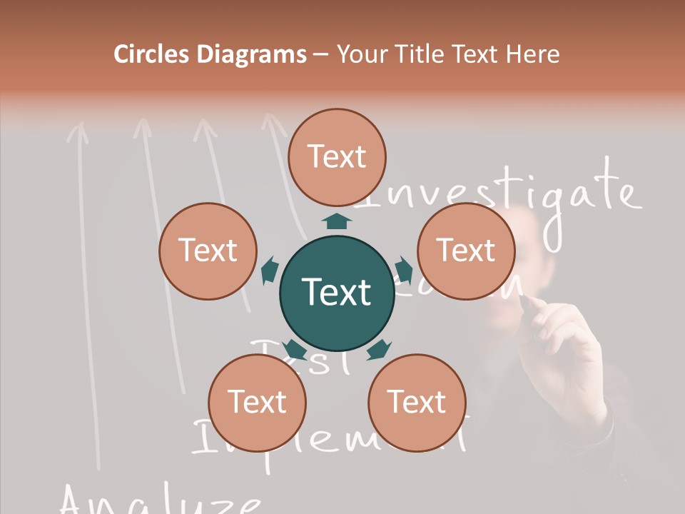 Businessman Finger Implement PowerPoint Template