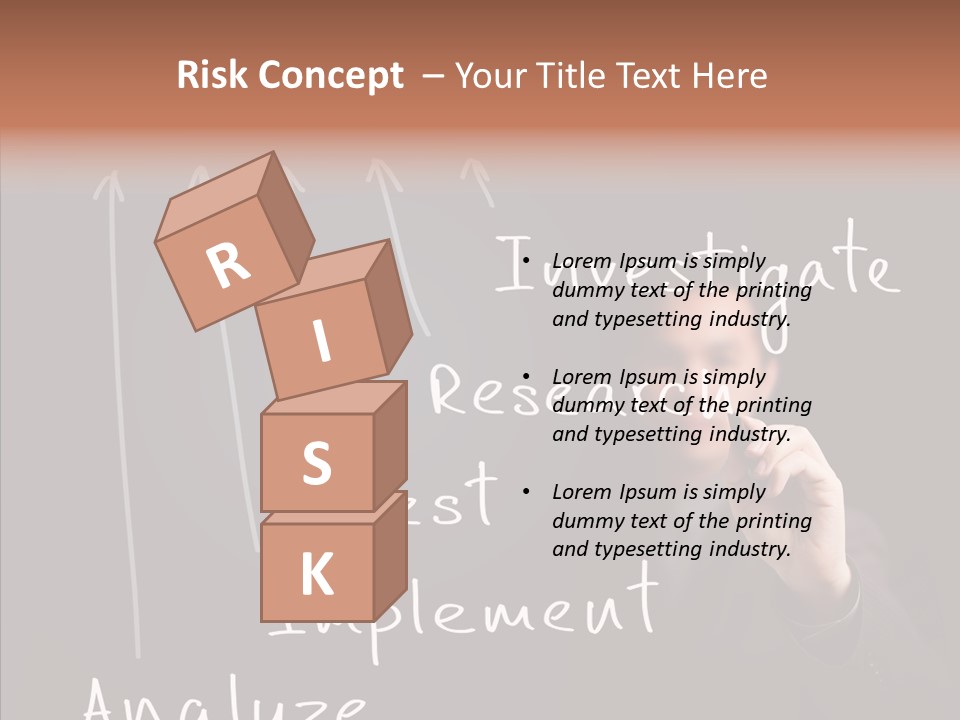 Businessman Finger Implement PowerPoint Template