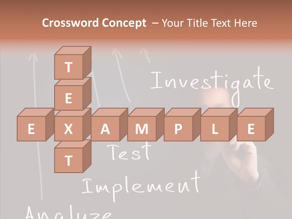 Businessman Finger Implement PowerPoint Template
