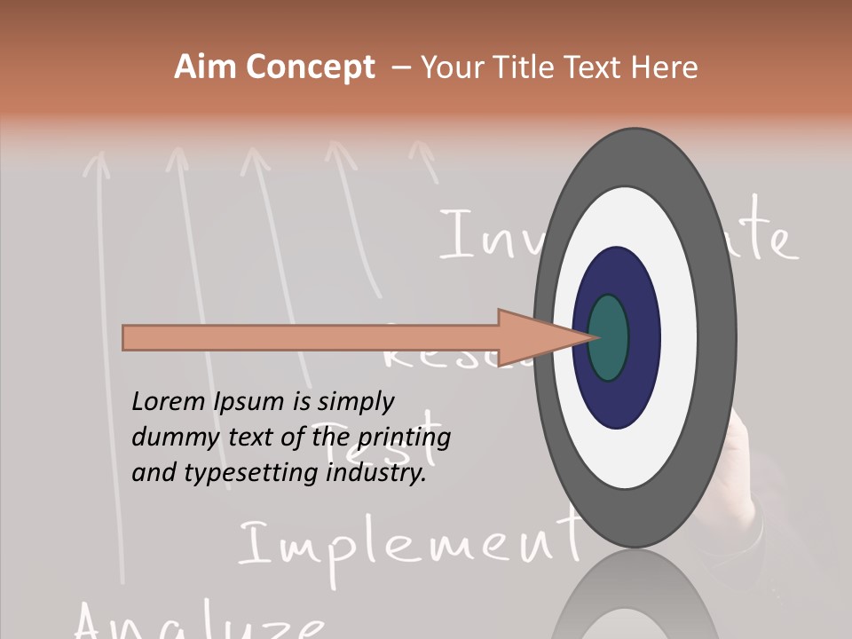 Businessman Finger Implement PowerPoint Template
