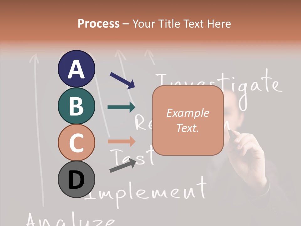 Businessman Finger Implement PowerPoint Template