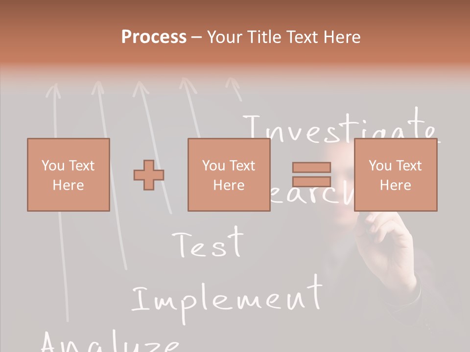 Businessman Finger Implement PowerPoint Template
