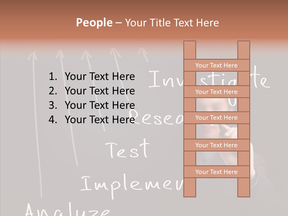 Businessman Finger Implement PowerPoint Template