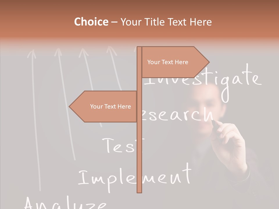 Businessman Finger Implement PowerPoint Template